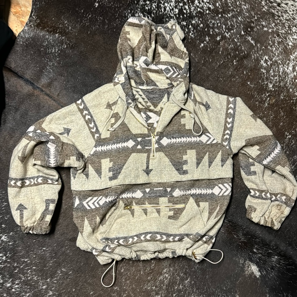 Western half zip hoodie